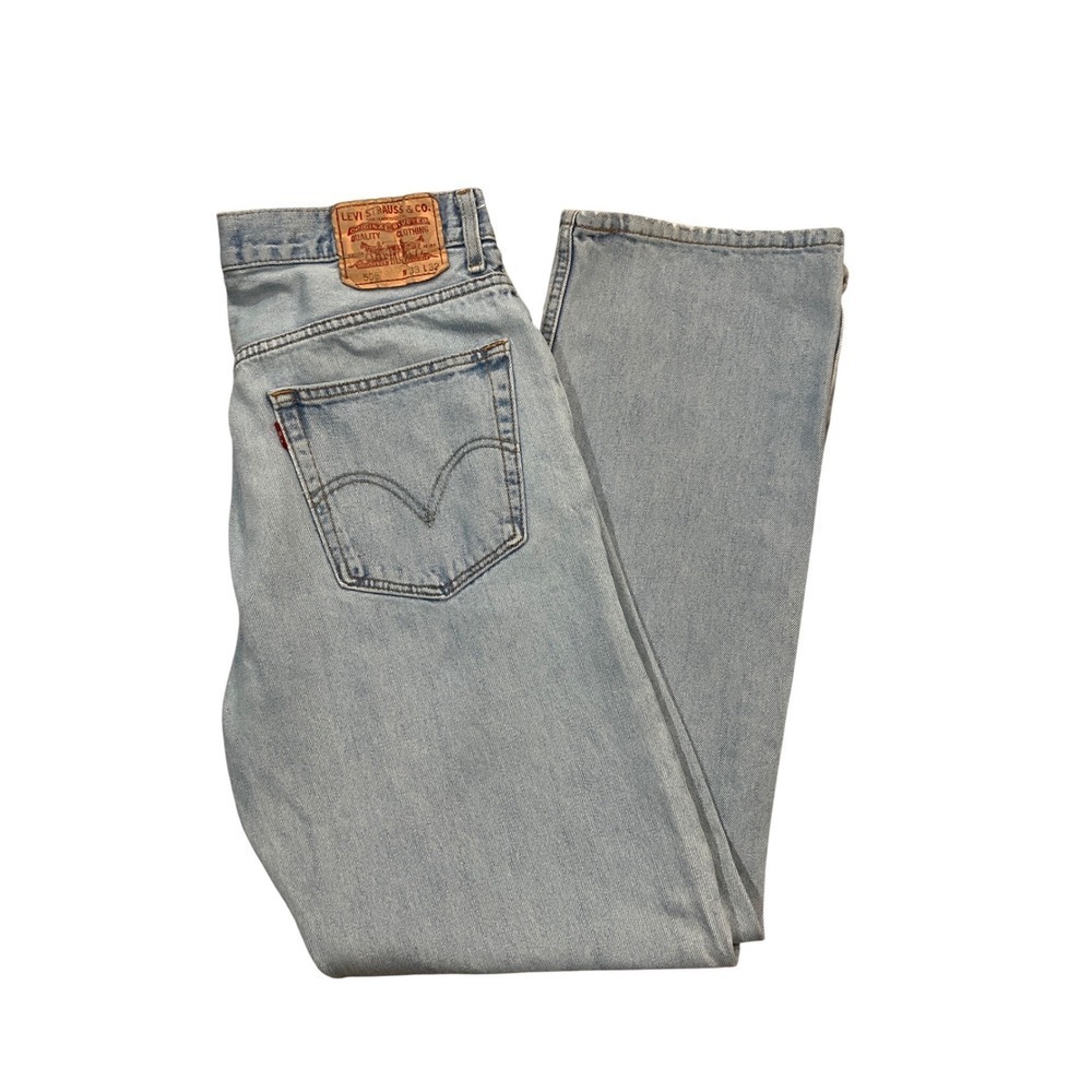 Y2K‎ Levi Strauss 505 Regular Fit Light Wash Denim Jeans Mens Size 34x30